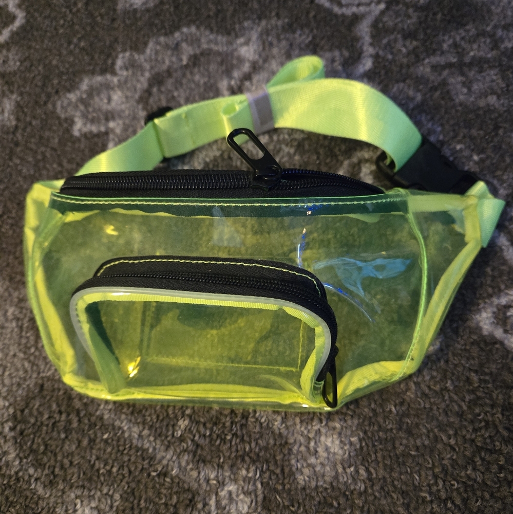 New neon yellow fanny pack, waist, belt bag